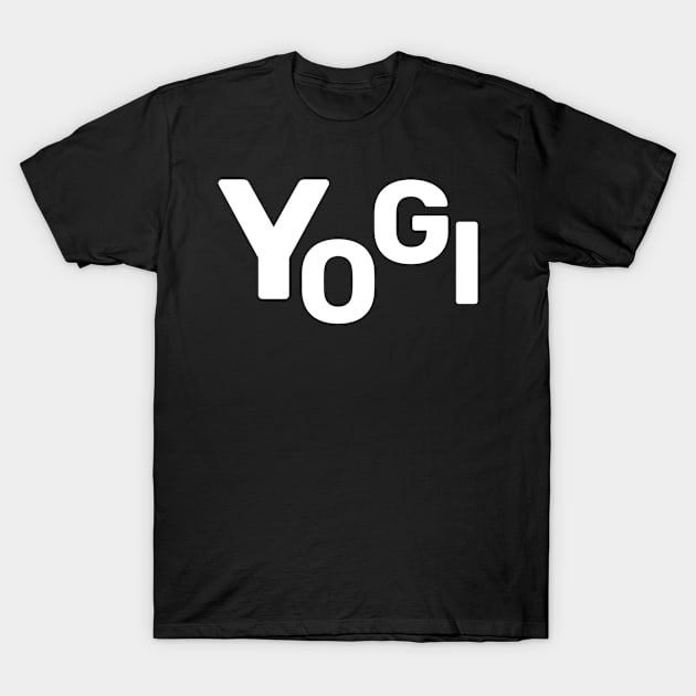 Yogi (White design) T-Shirt by Coffee Parade